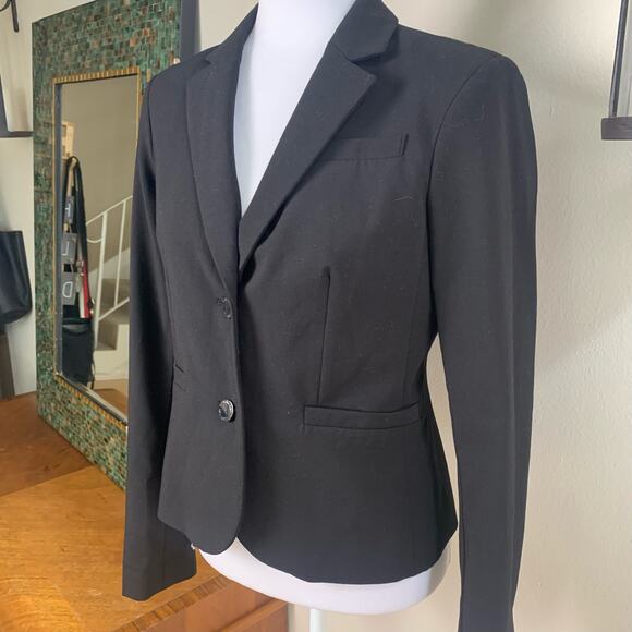 Calvin Klein Siz 4 Blazer Jacket Black Career Office Minimalist Capsule Wardrobe - Picture 3 of 13